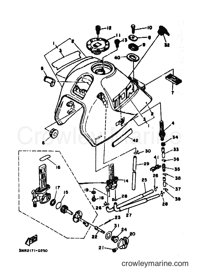 1990 Dirt Bike TDR250 - TDR250 (3NR2) [010] - FUEL TANK