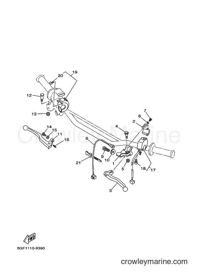 2003 Dirt Bike TT-R250 - TT-R250 (5GFF) [010] - HANDLE SWITCH & LEVER