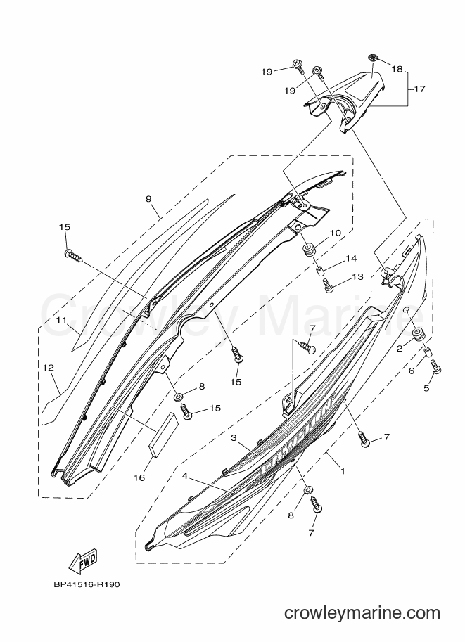 2016 Scooter T115C-5 - T115C-5 (BP41) [010] - SIDE COVER
