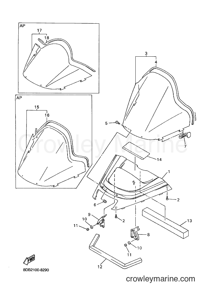 Yamaha Motors VX600ZER (8DB2) [020] - WINDSHIELD