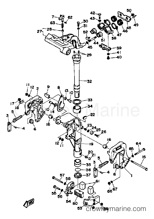 Yamaha Motors FT9.9EXF - BRACKET 1