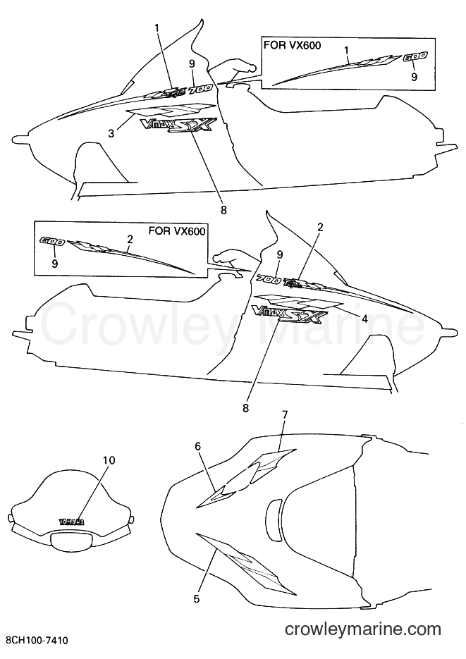 1997 Snowmobile VX700SX - VX700SX (8CH1) [020] - EMBLEM
