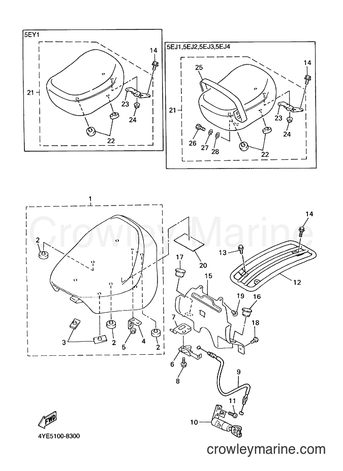 1998 Cruiser XVZ13AT - XVZ13AT (5EJ3) [020] - SEAT