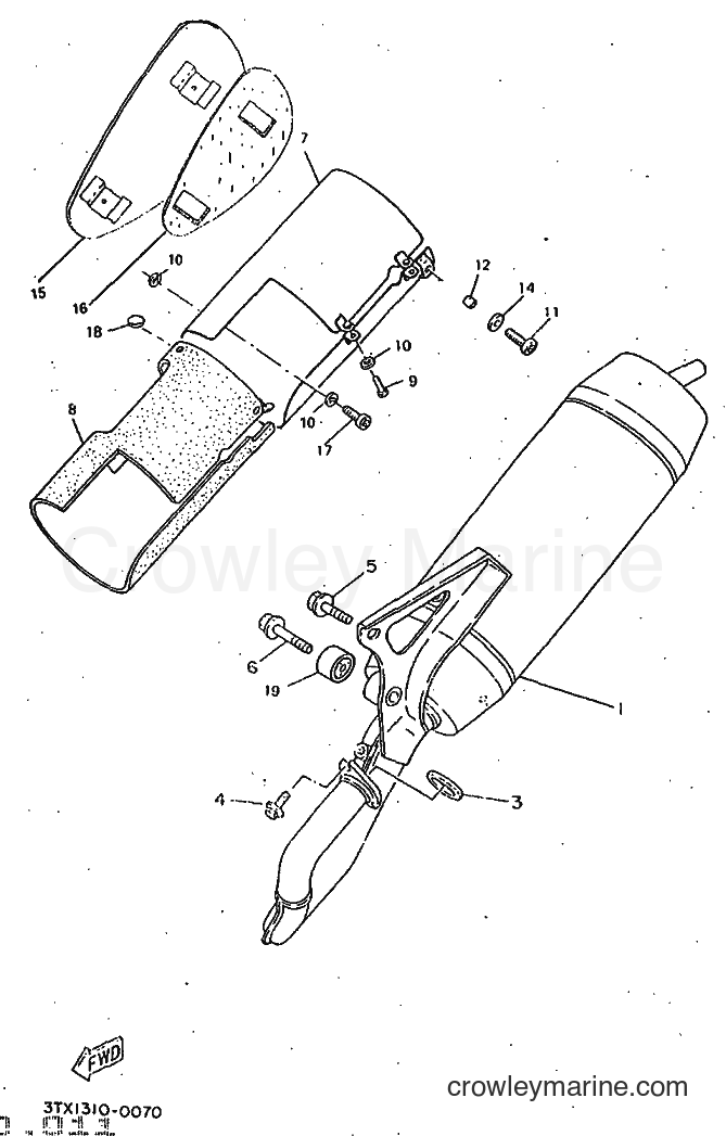 1998 Scooter CW50RSP - CW50RSP (4WK5) [010] - EXHAUST