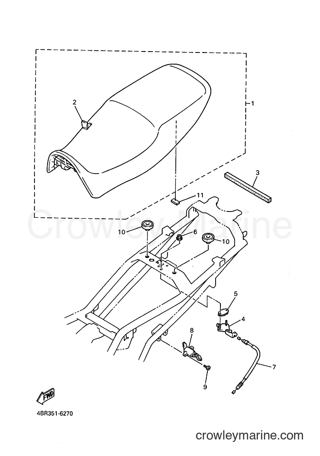 2000 Street Bike XJ600S - XJ600S (4DGA) [010] - SEAT