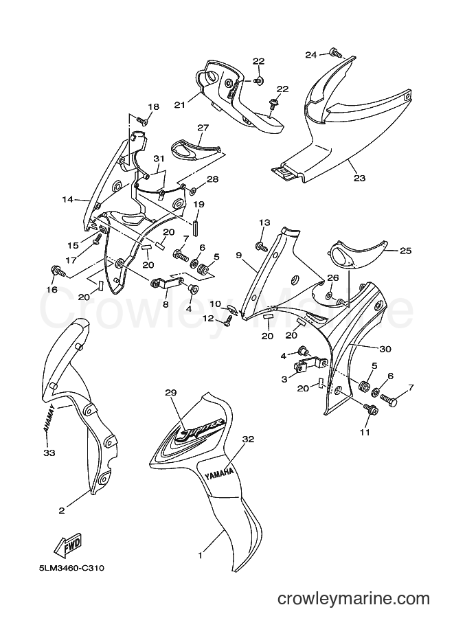 2004 Scooter T105SE - T105SE (5LM4) [010] - LEG SHIELD