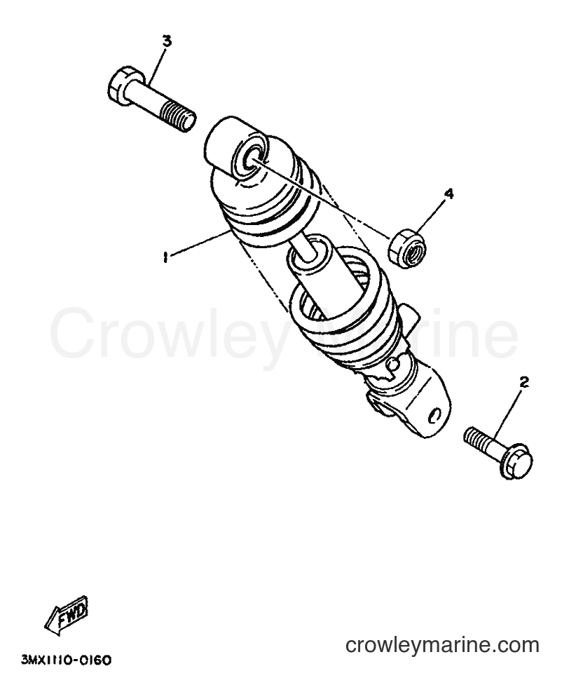 1994 Scooter CW50 - CW50 (3WV4) [999] - REAR ARM