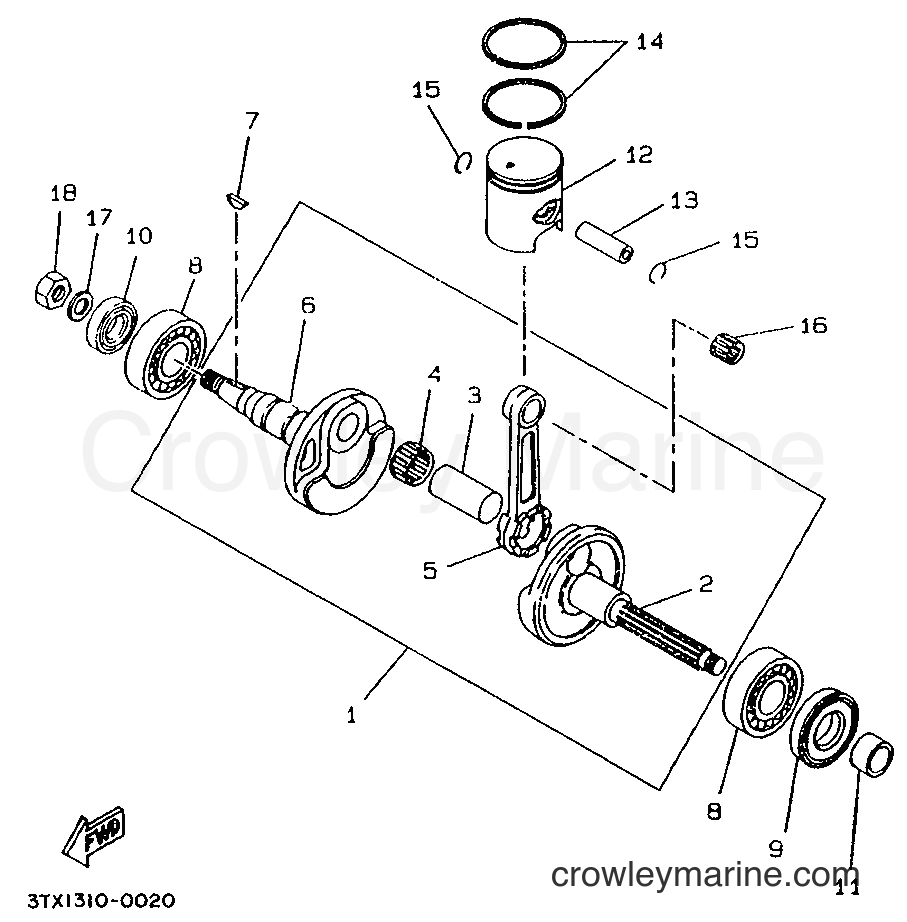 1990 Scooter CW50T - CW50T (3TX1) [999] - CYLINDER