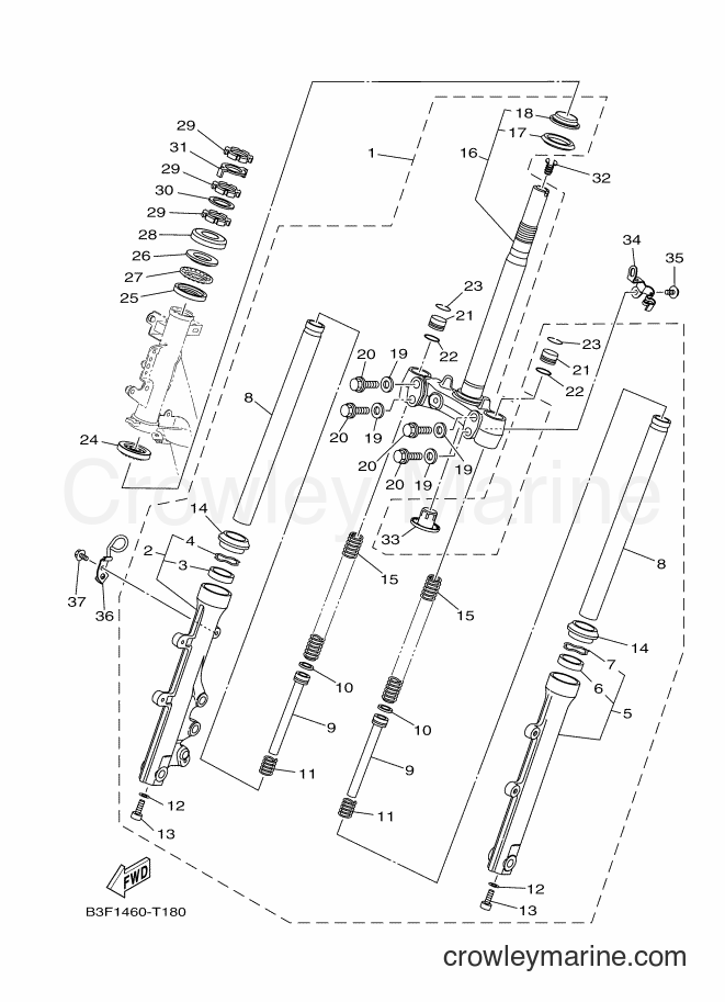Yamaha Motors GDS125-F (B3F2) [010] - STEERING