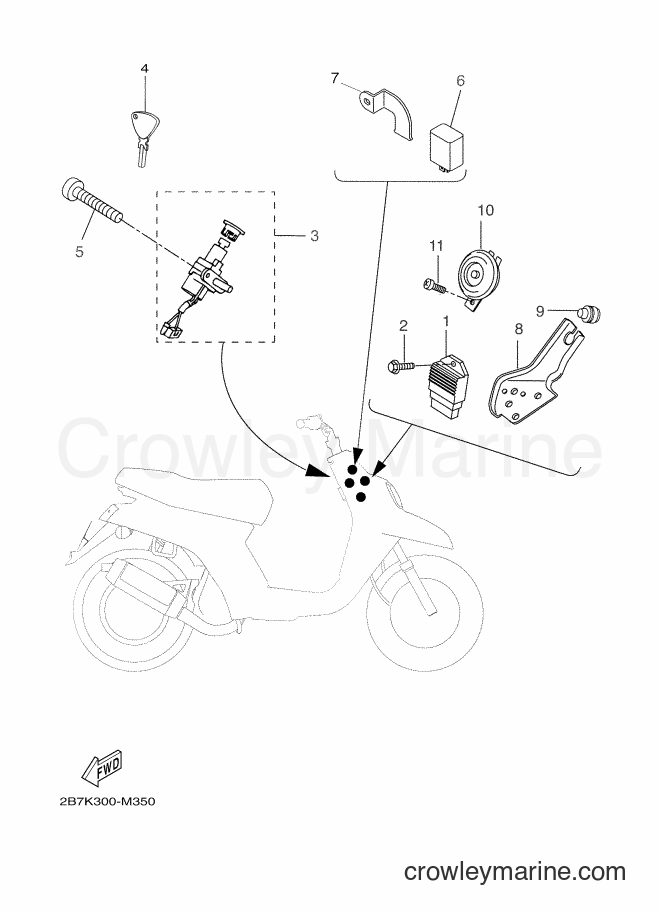 Yamaha Motors CW50N (2B7K) [010] - ELECTRICAL 1