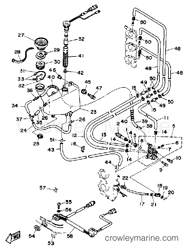 Yamaha Motors 50ELD - OIL PUMP TANK