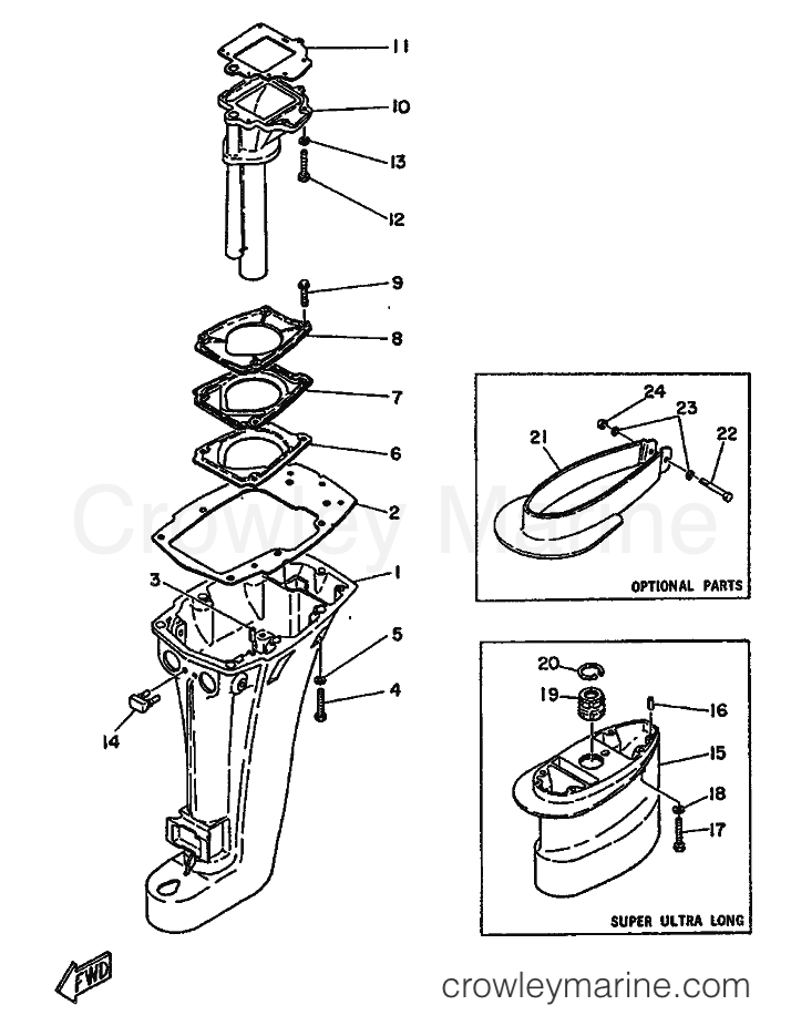 Yamaha Motors 9.9D (6E7) [999] - UPPER CASING