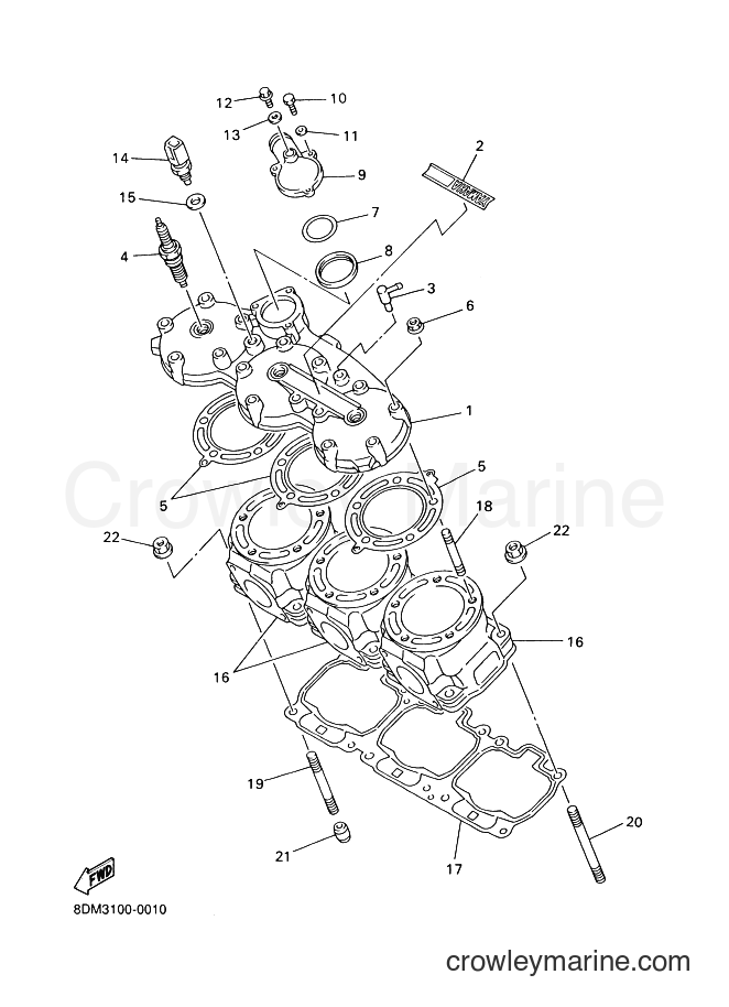 Yamaha Motors VT700 (8DM3) [020] - CYLINDER HEAD