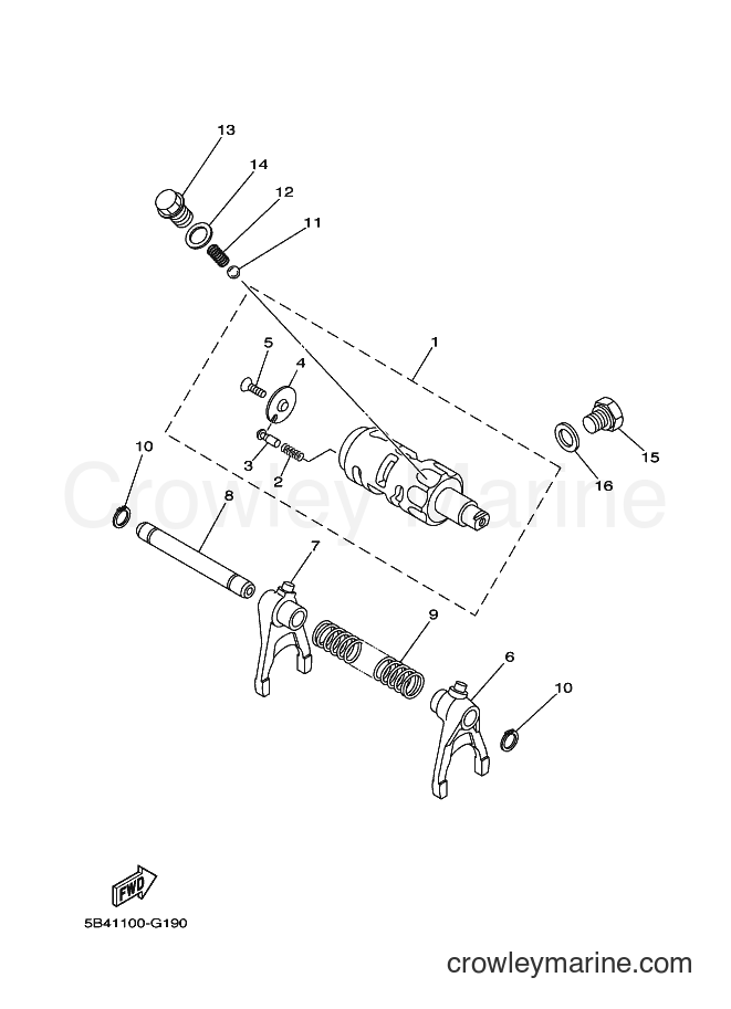 Yamaha Motors YXR700F (5B4C) [010] - SHIFT CAM & FORK