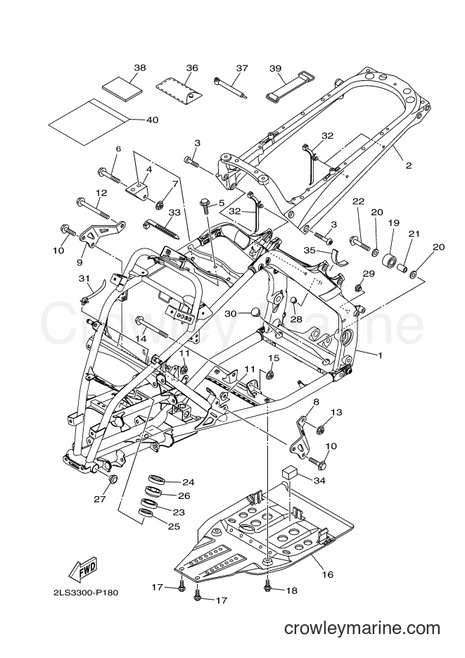 Yamaha Motors YFM700R (2LSV) [010] - FRAME