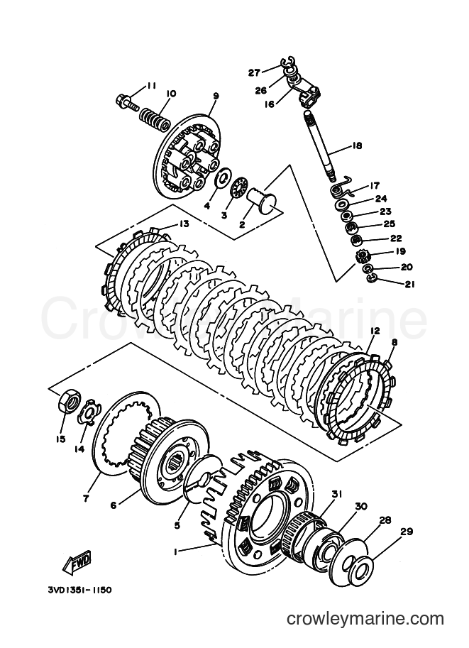 Yamaha Motors TDM850 (4CN2) [999] - CLUTCH