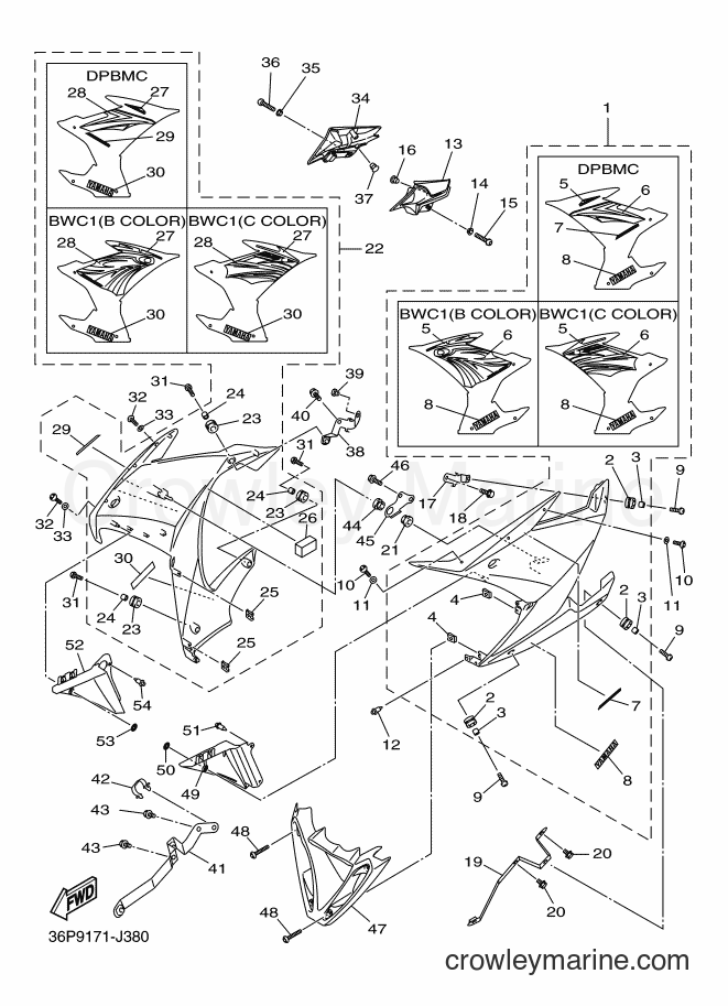 Yamaha Motors XJ6F (36P9) [010] - COWLING 2