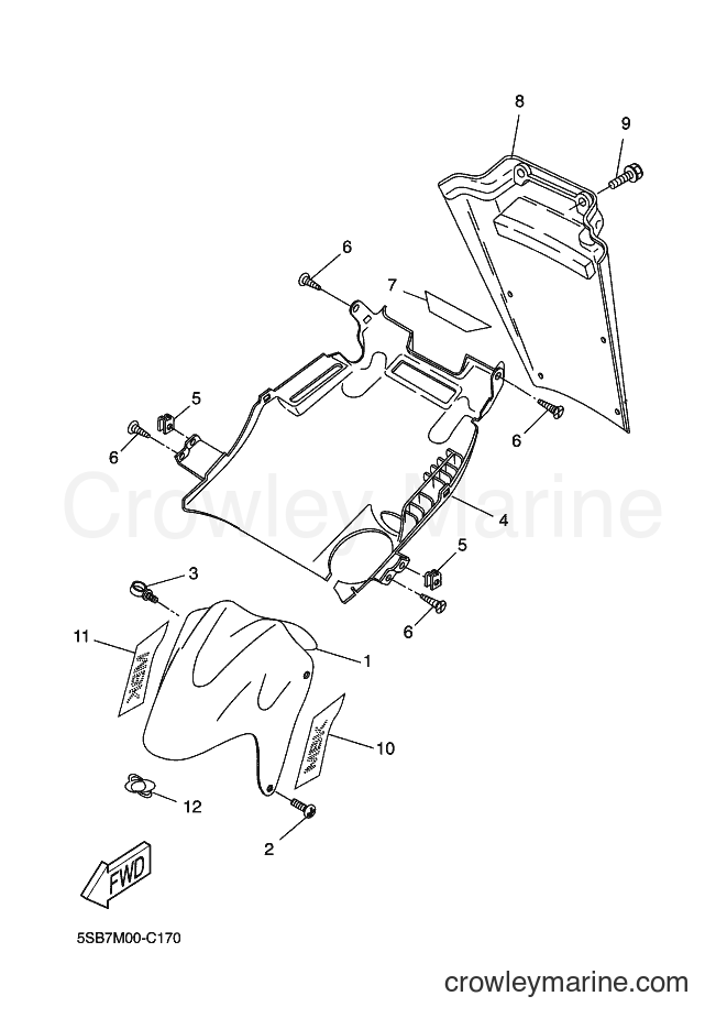 2004 Scooter YQ50 - YQ50 (5SBB) [010] - FRONT FENDER