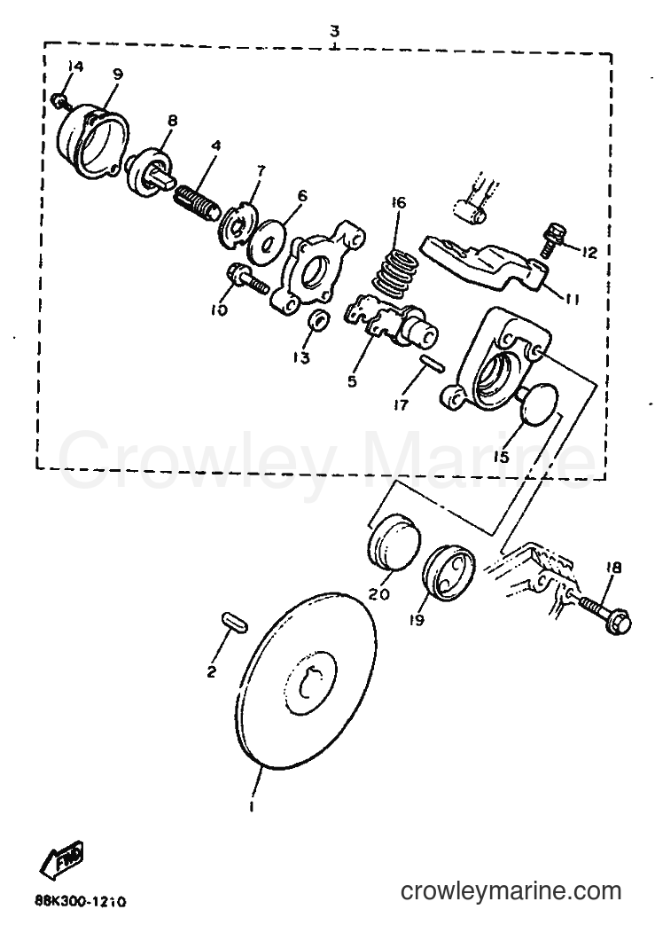 1996 Snowmobile VT480TR - VT480TR (8CK1) [030] - BRAKE 2