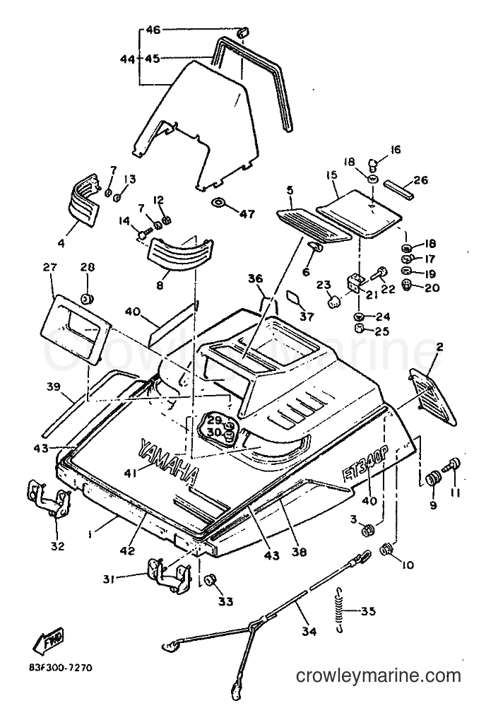 1987 Snowmobile ET340PL - ET340PL (83F) [999] - SHROUD & WINDSHIELD