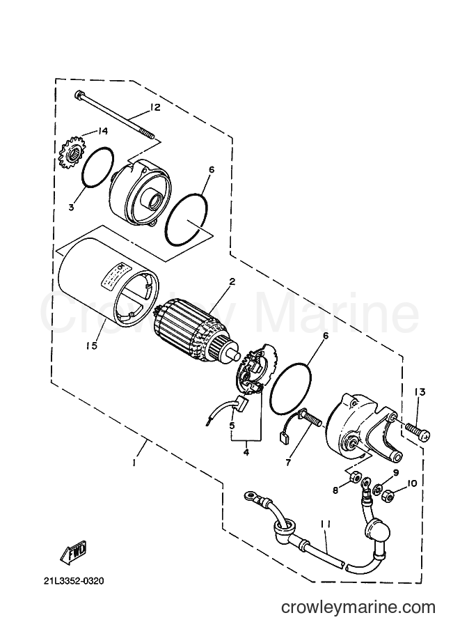 2000 Street Bike SR250 - SR250 (21L3) [010] - MOTOR DE ARRANQUE