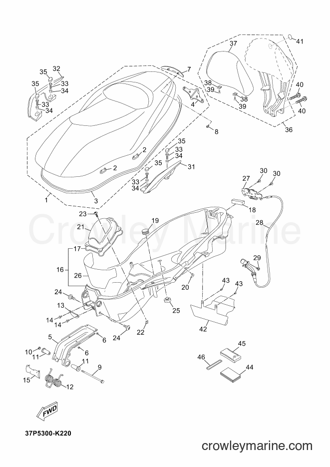 2011 Scooter YP125R - YP125R (39D7) [040] - SEAT