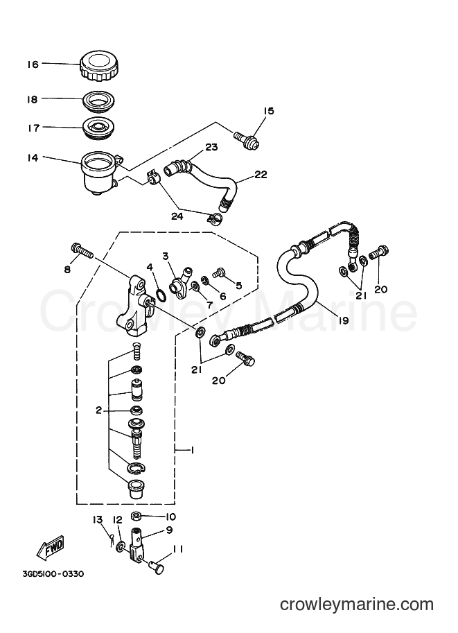 1993 ATV YFM350X - YFM350X (3GDC) [010] - REAR MASTER CYLINDER