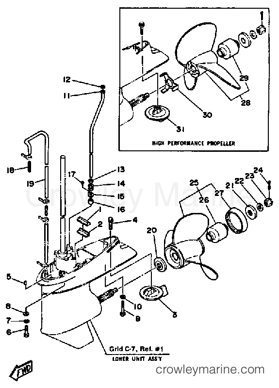 Yamaha Motors 90ETLH - LOWER DRIVE 2