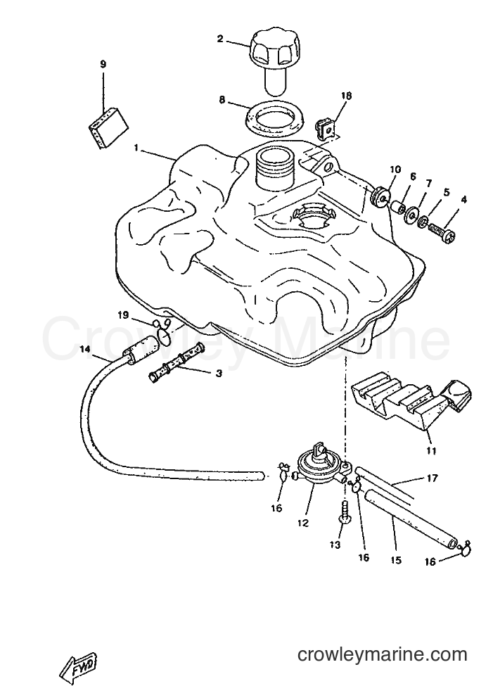 1996 Scooter CW50RS - CW50RS (4VB2) [999] - FUEL TANK