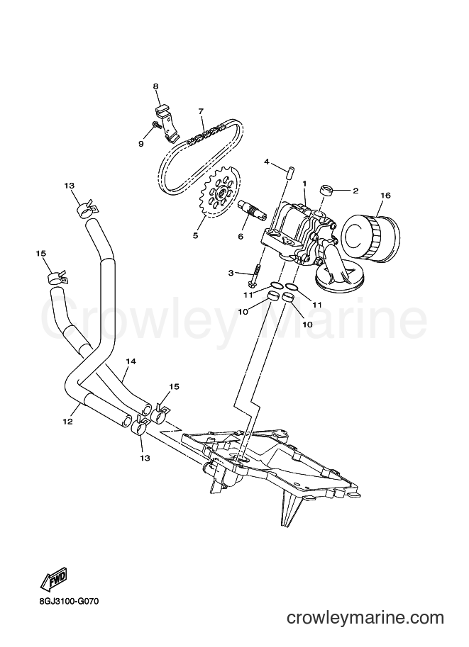 2013 Snowmobile RPZ50M - RPZ50M (8GPE) [010] - OIL PUMP