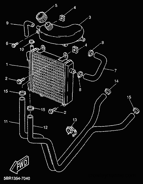 2000 Scooter YQ50L - YQ50L (5HEV) [010] - RADIATOR & HOSE