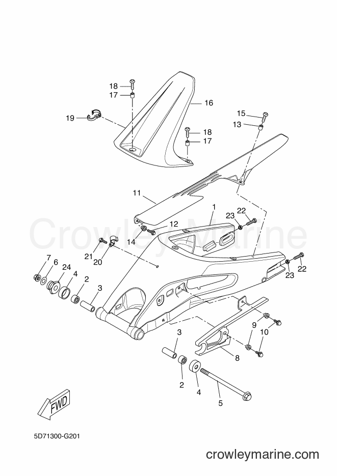 2015 Sport Bike MT125A - MT125A (5D7D) [080] - REAR ARM