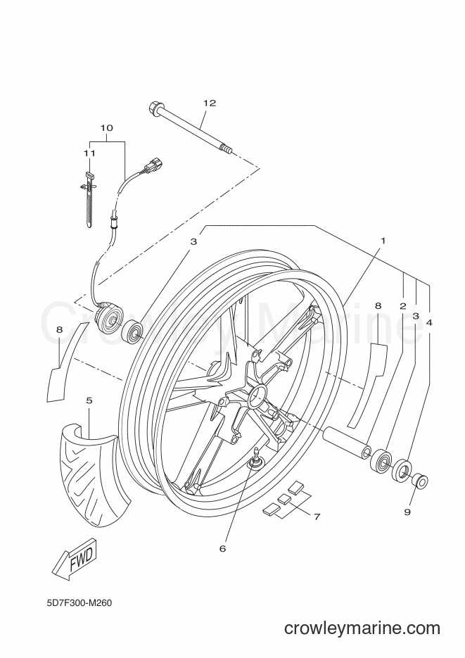 2013 Sport Bike YZF-R125 - YZF-R125 (5D7F) [050] - FRONT WHEEL