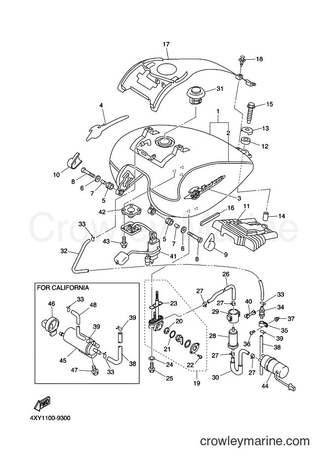 Yamaha Motors XVZ13TF (4XY3) [010] - FUEL TANK