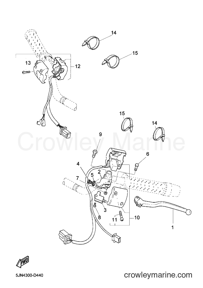 2005 Street Bike BT1100 - BT1100 (5JN4) [010] - HANDLE SWITCH & LEVER