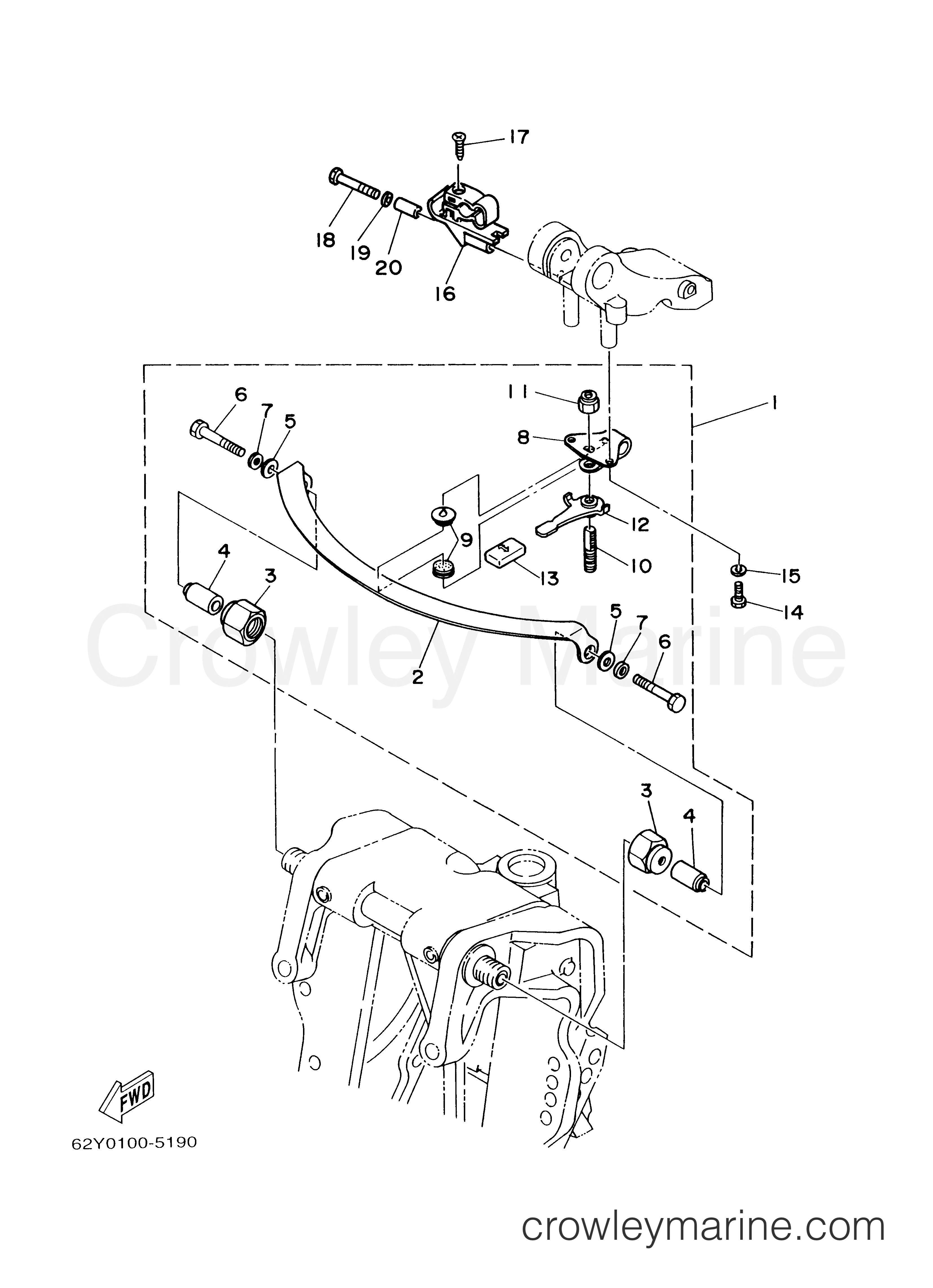 Yamaha Motors F50TLRC - STEERING FRICTION
