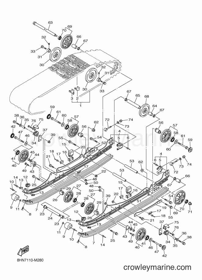 2015 Snowmobile RX10ST2 - RX10ST2 (8HNB) [030] - TRACK SUSPENSION 1