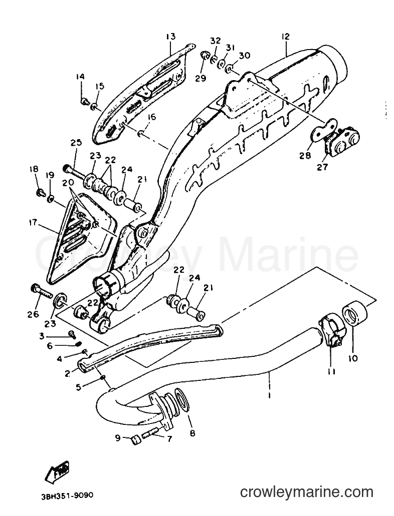 Yamaha Motors XT500 (3BH3) [999] - EXHAUST