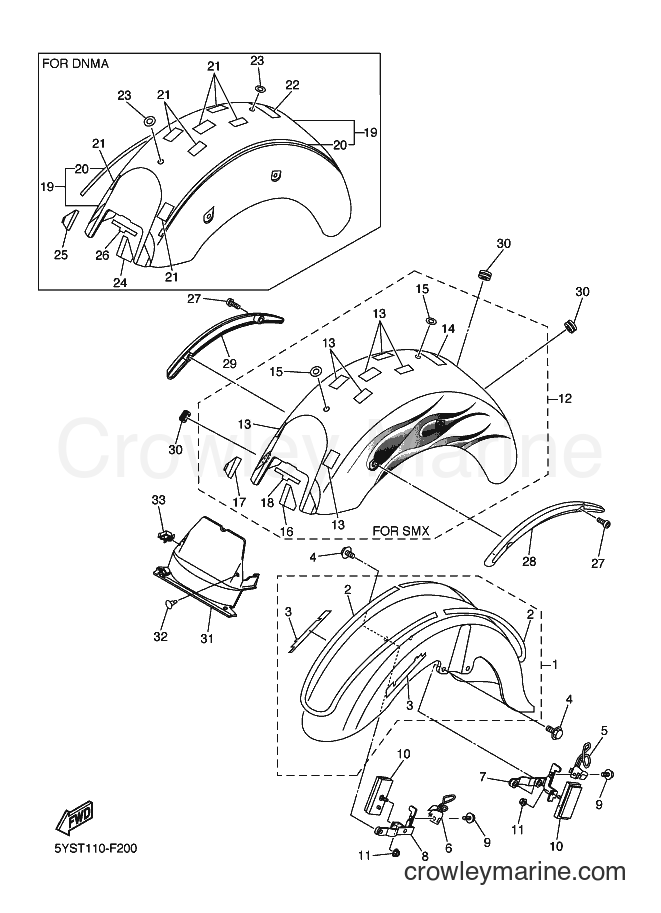 2007 Cruiser XVS1100A - XVS1100A (5YSV) [010] - FENDER