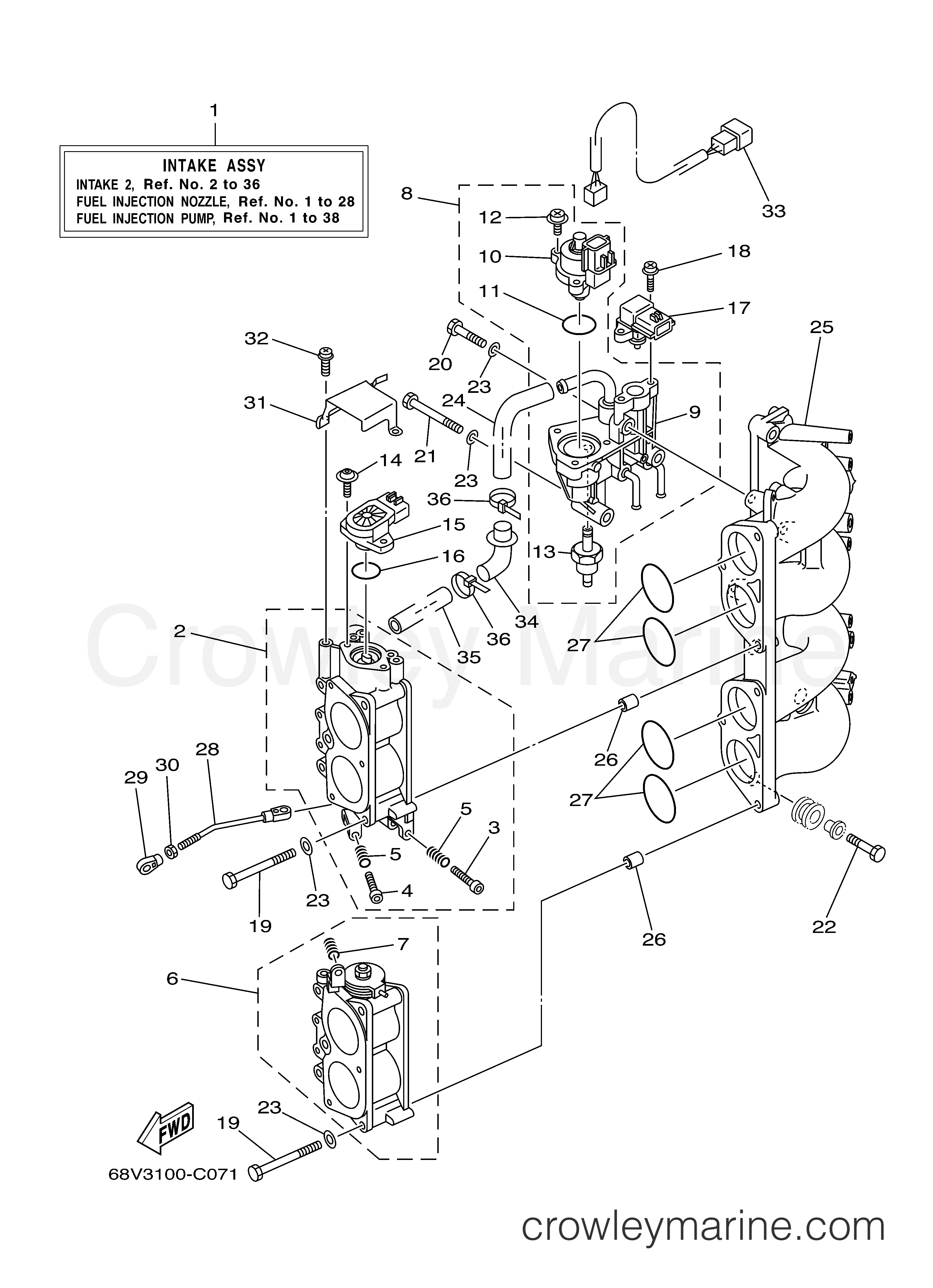 Yamaha Motors F115TJR - INTAKE 2