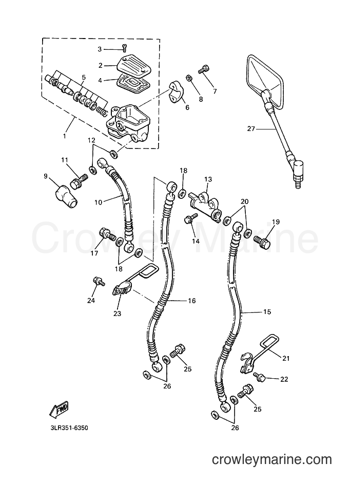 Yamaha Motors VMX12 (3LRB) [040] - FRONT MASTER CYLINDER