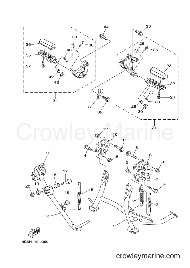 2011 Scooter XP500A - XP500A (1LD3) [010] - STAND & FOOTREST