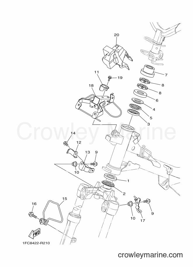 Yamaha Motors T115FLSEC (1FCG) [010] - STEERING