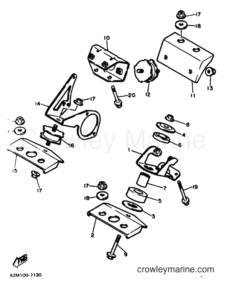 Yamaha Motors EX570 (82M) [999] - ENGINE BRACKET