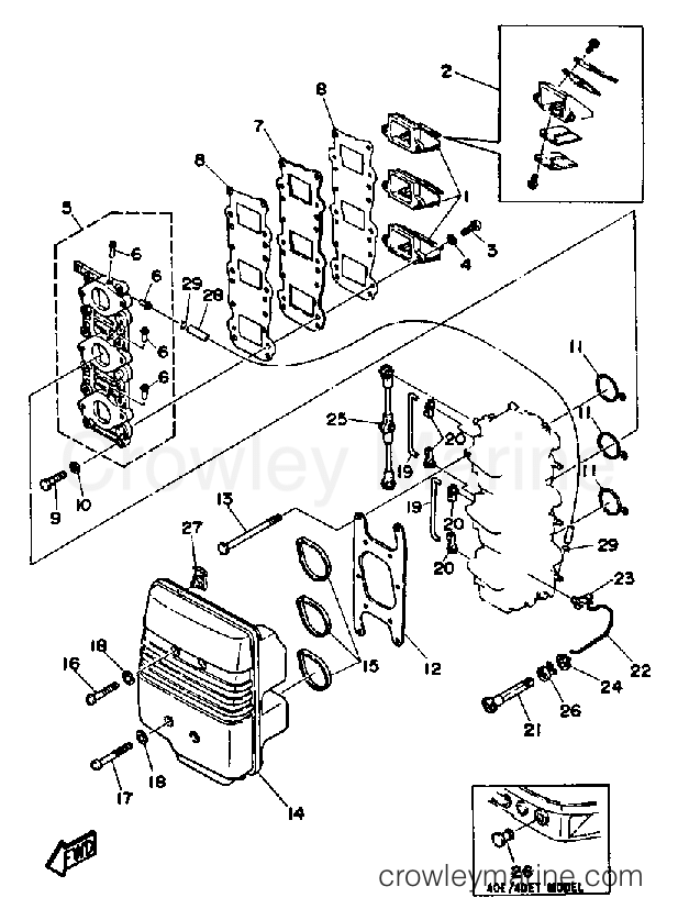 Yamaha Motors 40ELF - INTAKE