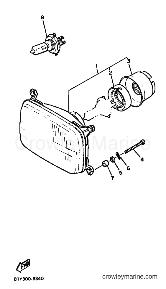 Yamaha Motors PZ480 (86J2) [010] - HEADLIGHT