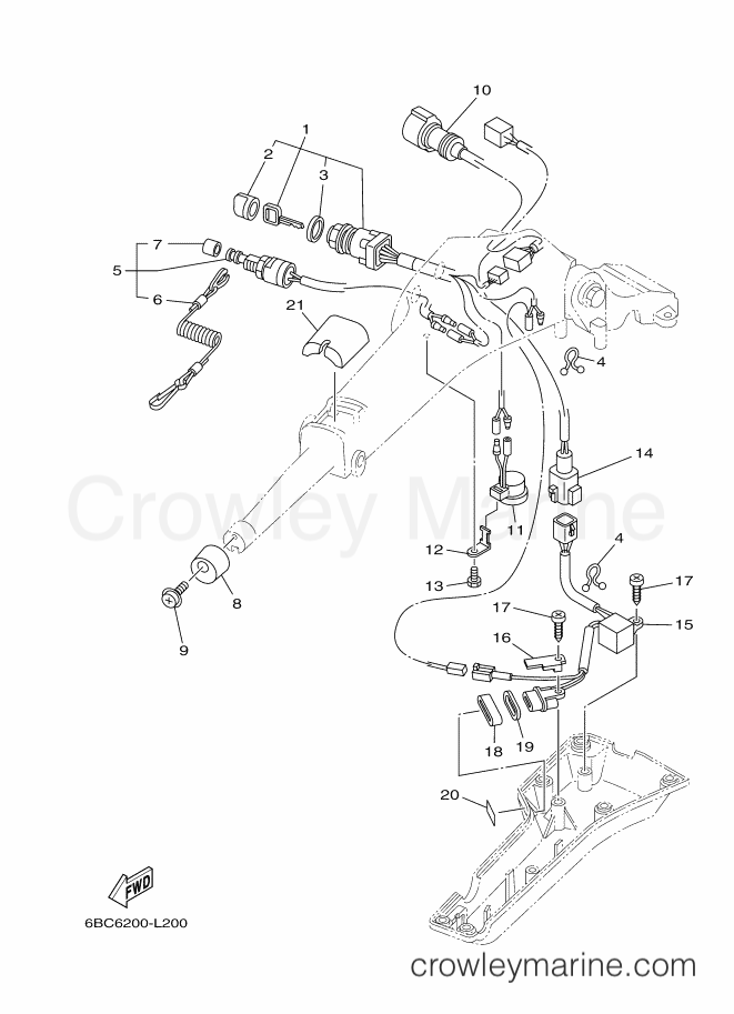 Yamaha Motors F75CEHD (6BCA) [020] - STEERING 2