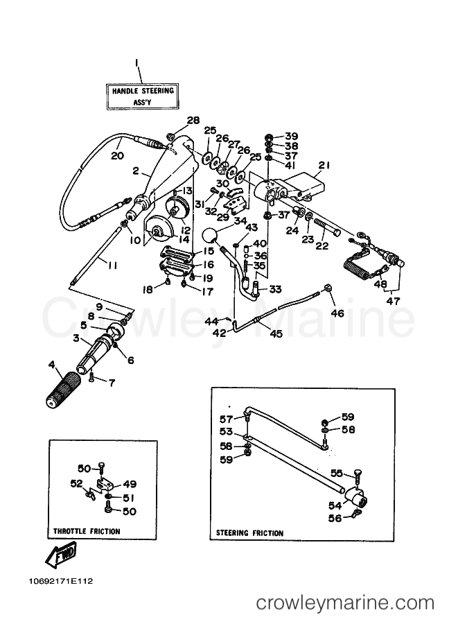 Yamaha Motors 75A (692) [010] - STEERING