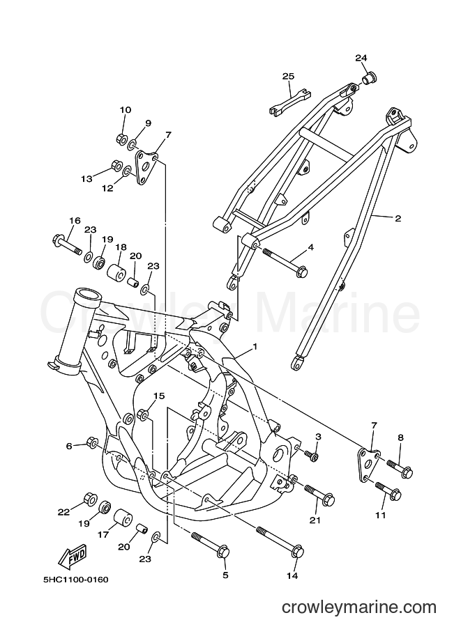 2000 Dirt Bike YZ250 - YZ250 (5HC2) [030] - FRAME