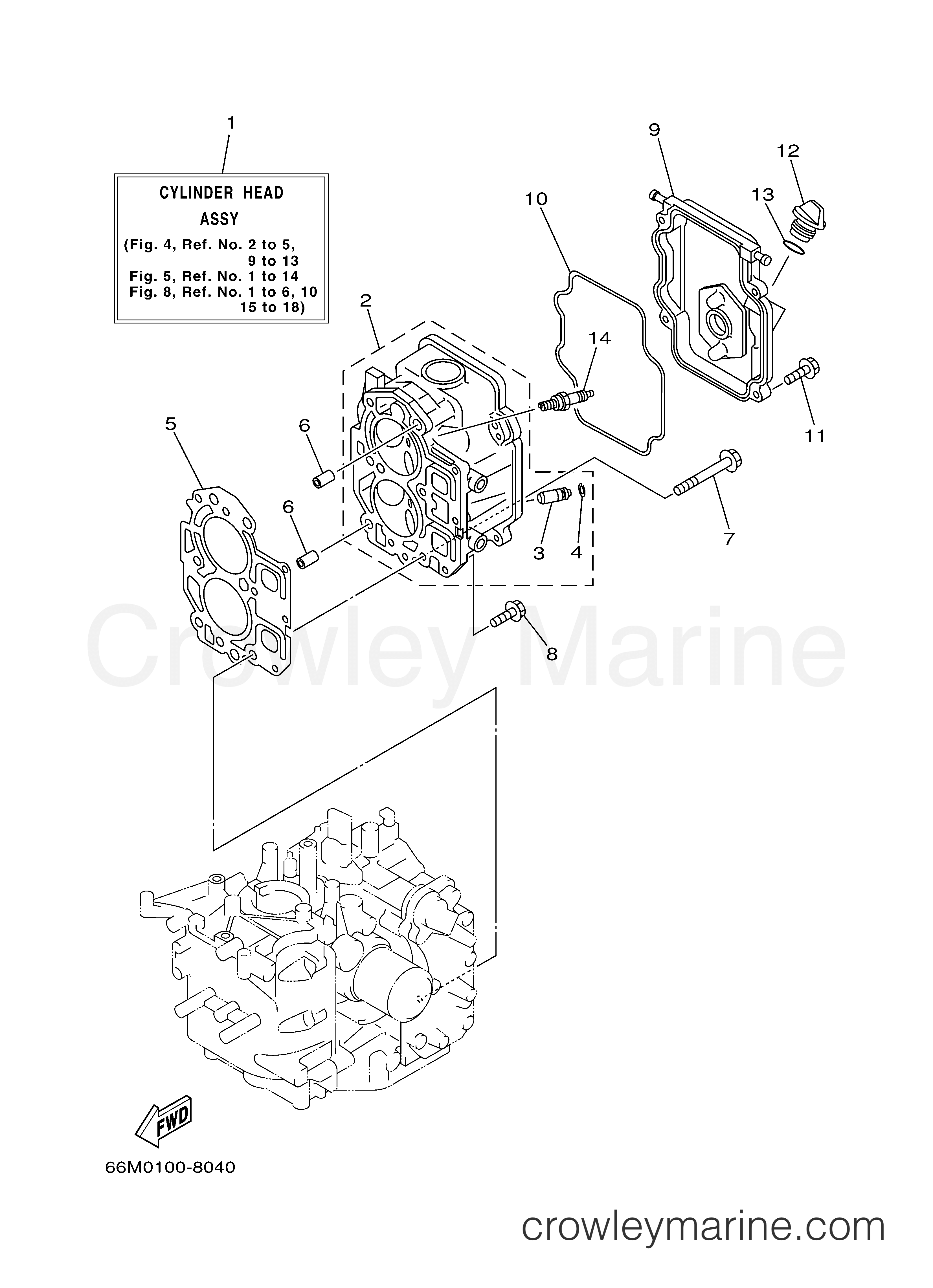 Yamaha Motors F15ESHY - CYLINDER CRANKCASE 2